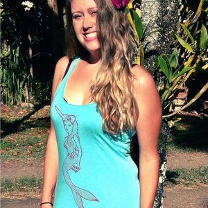 Blue Mermaid/ Mermicorn Graphic Tank Top